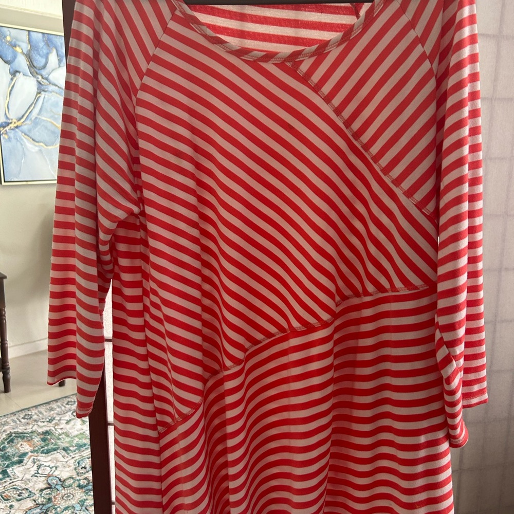 Orange Striped Women's Tunic